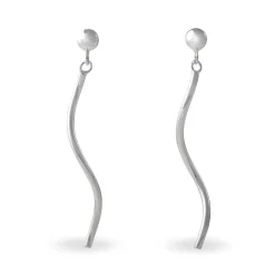 Marc Orian Pendantes|Boucles D'Oreilles Argent > Boucles D'oreilles Pendantes Yaell Argent Blanc