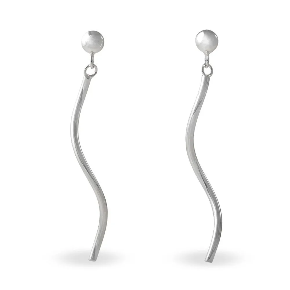 Marc Orian Pendantes|Boucles D'Oreilles Argent > Boucles D'oreilles Pendantes Yaell Argent Blanc
