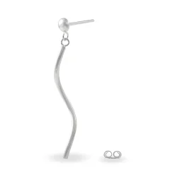 Marc Orian Pendantes|Boucles D'Oreilles Argent > Boucles D'oreilles Pendantes Yaell Argent Blanc
