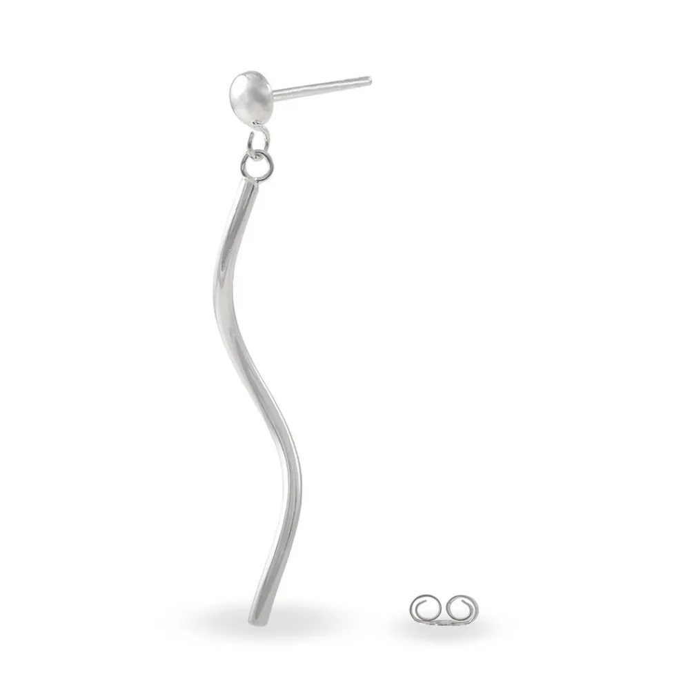 Marc Orian Pendantes|Boucles D'Oreilles Argent > Boucles D'oreilles Pendantes Yaell Argent Blanc
