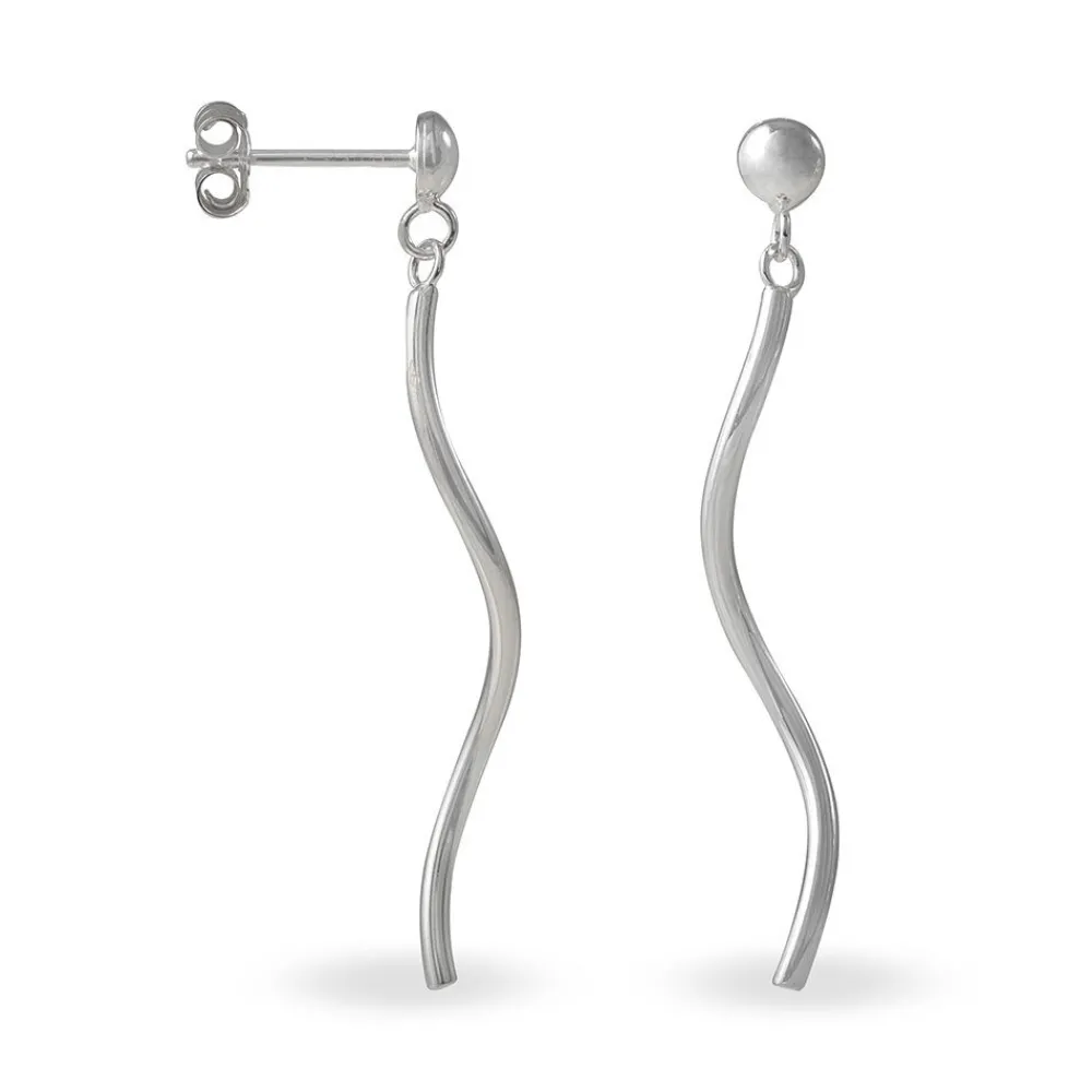 Marc Orian Pendantes|Boucles D'Oreilles Argent > Boucles D'oreilles Pendantes Yaell Argent Blanc