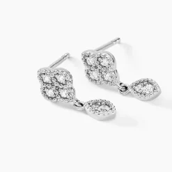 Marc Orian Pendantes|Bijoux Zirconium > Boucles D'oreilles Pendantes Roseraie Argent Blanc Oxyde De Zirconium