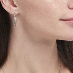 Marc Orian Pendantes|Boucles D'Oreilles Argent > Boucles D'oreilles Pendantes Argent Blanc Irene