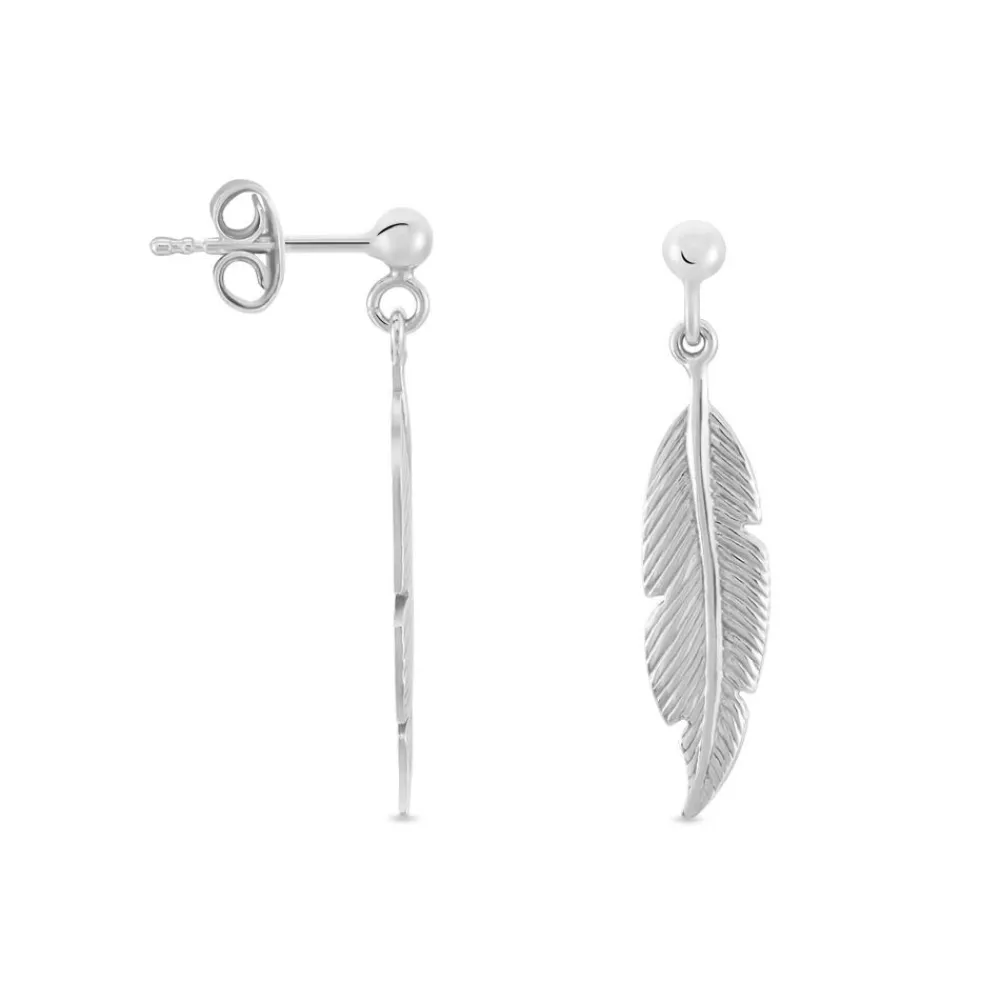 Marc Orian Pendantes|Boucles D'Oreilles Argent > Boucles D'oreilles Pendantes Argent Blanc Irene