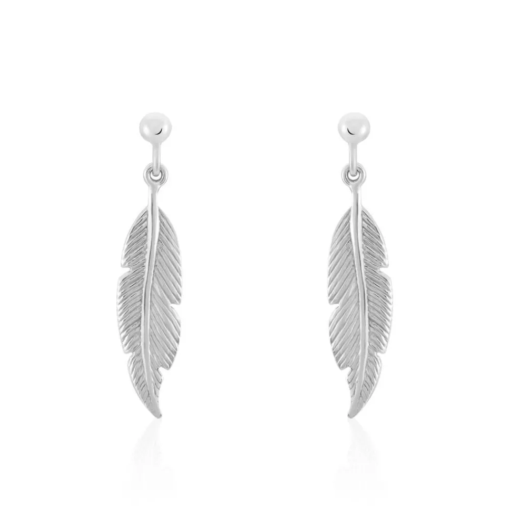 Marc Orian Pendantes|Boucles D'Oreilles Argent > Boucles D'oreilles Pendantes Argent Blanc Irene