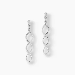 Marc Orian Pendantes|Boucles D'Oreilles Argent > Boucles D'oreilles Pendantes Jolanda Argent Blanc