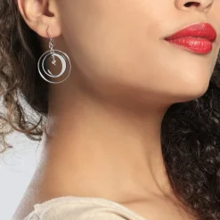Marc Orian Pendantes|Boucles D'Oreilles Argent > Boucles D'oreilles Pendantes Katy Argent Blanc