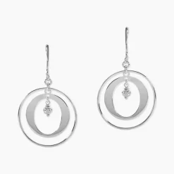 Marc Orian Pendantes|Boucles D'Oreilles Argent > Boucles D'oreilles Pendantes Katy Argent Blanc