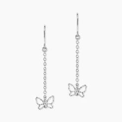 Marc Orian Pendantes|Boucles D'Oreilles Argent > Boucles D'oreilles Pendantes Graziella Argent Blanc