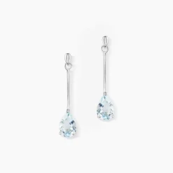 Marc Orian Pendantes|Cadeaux Mariage > Boucles D'oreilles Pendantes Goutte Or Blanc Topaze