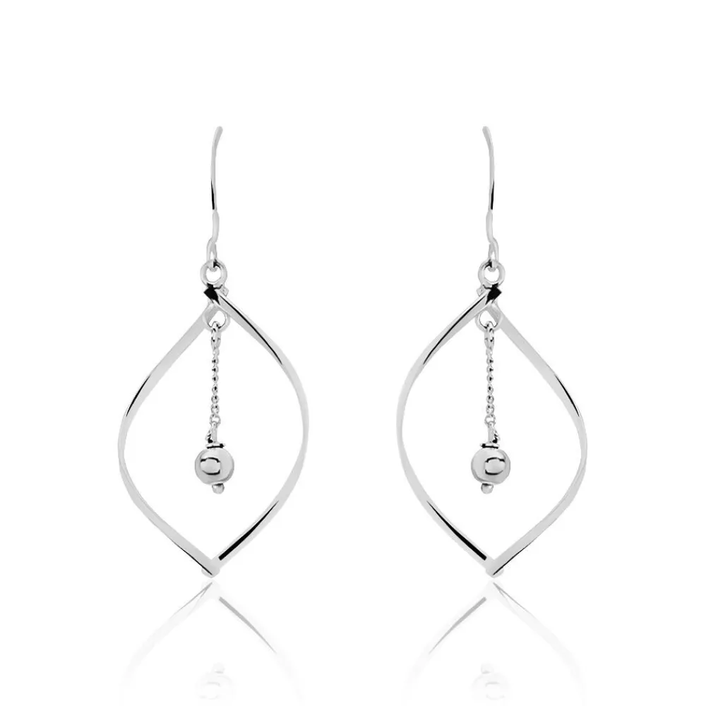 Marc Orian Pendantes|Boucles D'Oreilles Argent > Boucles D'oreilles Pendantes Melaine Argent Blanc