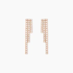 Marc Orian Pendantes|Bijoux Zirconium > Boucles D'oreilles Pendantes Seline Argent Rose Oxyde De Zirconium