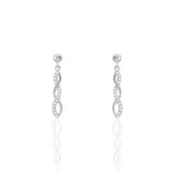 Marc Orian Pendantes|Bijoux Zirconium > Boucles D'oreilles Pendantes Kessy Argent Blanc Oxyde De Zirconium