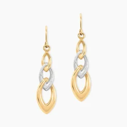 Marc Orian Pendantes|Boucles D'Oreilles Or > Boucles D'Oreilles Pendantes Pentti Or Bicolore