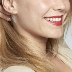 Marc Orian Pendantes|Boucles D'Oreilles Argent > Boucles D'oreilles Pendantes Aitana Argent Blanc