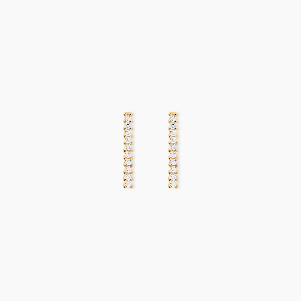 Marc Orian Pendantes|Bijoux Zirconium > Boucles D'oreilles Pendantes Priscilla Or Jaune Oxyde De Zirconium