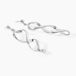 Marc Orian Pendantes|Boucles D'Oreilles Argent > Boucles D'oreilles Pendantes Jolanda Argent Blanc