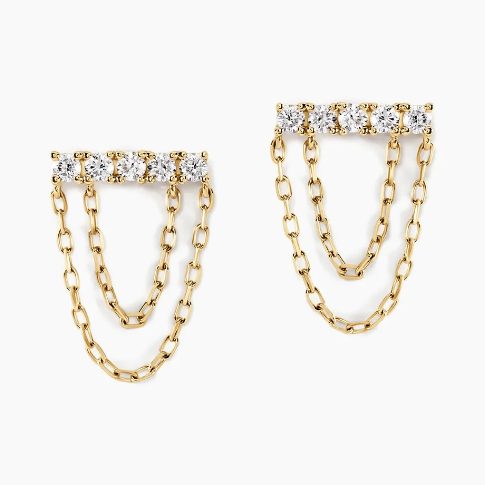 Marc Orian Pendantes|Bijoux Diamant > Boucles D'oreilles Pendantes Rowanne Or Jaune Diamant Synthétique