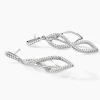 Marc Orian Pendantes|Bijoux Zirconium > Boucles D'oreilles Pendantes Malika Argent Blanc Oxyde De Zirconium