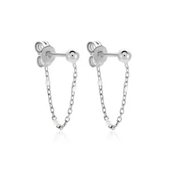 Marc Orian Pendantes|Boucles D'Oreilles Argent > Boucles D'oreilles Pendantes Molly Argent Blanc