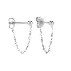Marc Orian Pendantes|Boucles D'Oreilles Argent > Boucles D'oreilles Pendantes Molly Argent Blanc