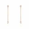 Marc Orian Pendantes|Bijoux Zirconium > Boucles D'oreilles Pendantes Kenta Argent Rose Oxyde De Zirconium