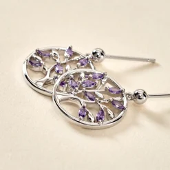 Marc Orian Pendantes|Bijoux Zirconium > Boucles D'oreilles Pendantes Venka Argent Blanc Oxyde De Zirconium