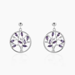 Marc Orian Pendantes|Bijoux Zirconium > Boucles D'oreilles Pendantes Venka Argent Blanc Oxyde De Zirconium