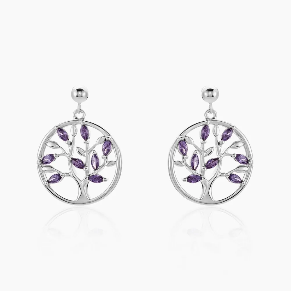 Marc Orian Pendantes|Bijoux Zirconium > Boucles D'oreilles Pendantes Venka Argent Blanc Oxyde De Zirconium