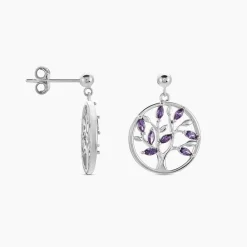 Marc Orian Pendantes|Bijoux Zirconium > Boucles D'oreilles Pendantes Venka Argent Blanc Oxyde De Zirconium