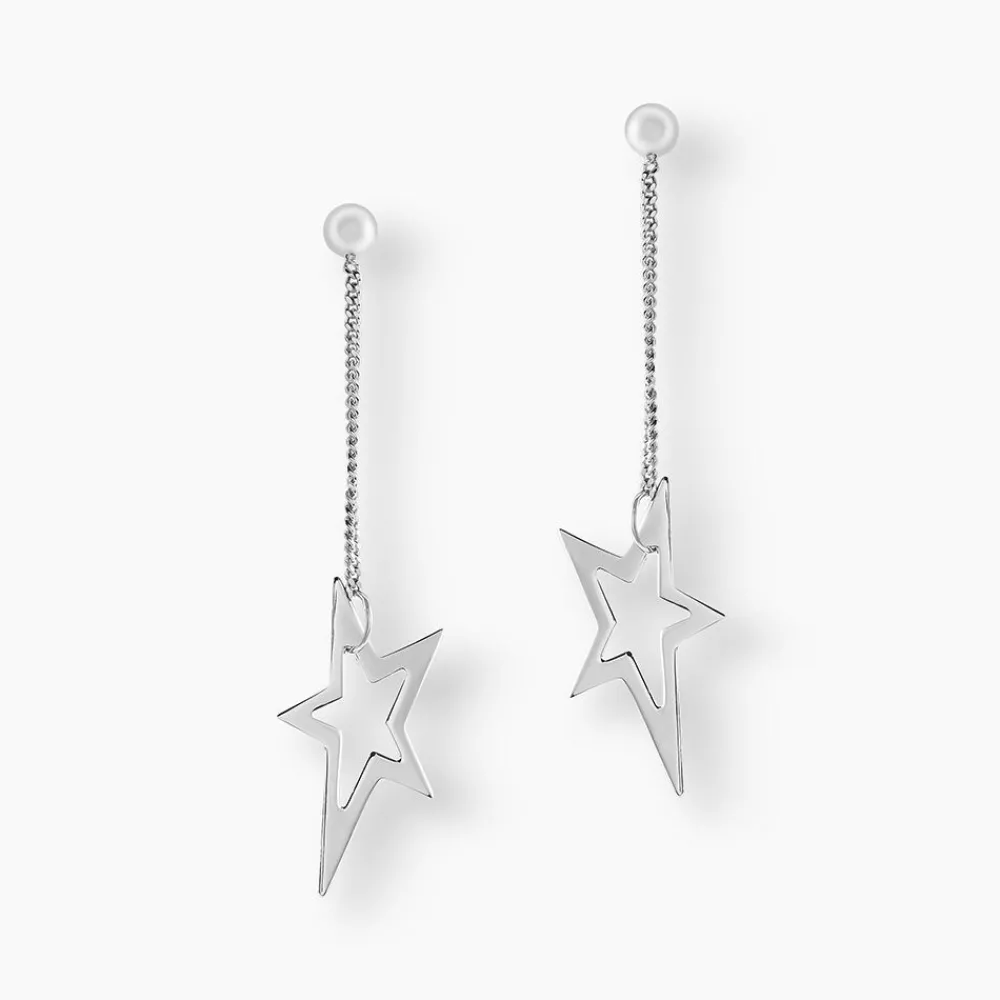 Marc Orian Pendantes|Boucles D'Oreilles Argent > Boucles D'oreilles Pendantes Eloisa Argent Blanc