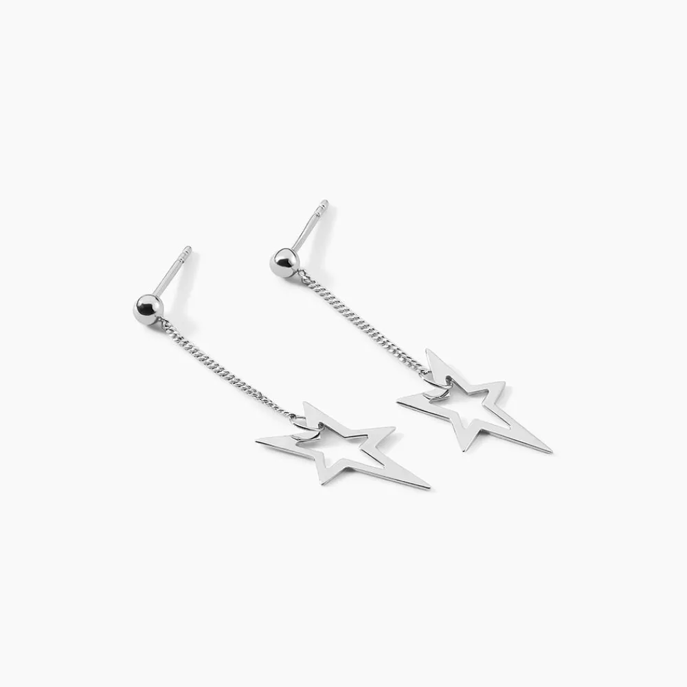 Marc Orian Pendantes|Boucles D'Oreilles Argent > Boucles D'oreilles Pendantes Eloisa Argent Blanc