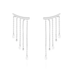 Marc Orian Pendantes|Bijoux Zirconium > Boucles D'oreilles Pendantes Cainan Argent Blanc Oxyde De Zirconium
