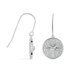 Marc Orian Pendantes|Bijoux Zirconium > Boucles D'oreilles Pendantes Apollinaris Argent Blanc Oxyde