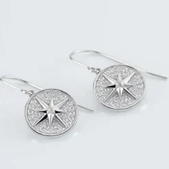 Marc Orian Pendantes|Bijoux Zirconium > Boucles D'oreilles Pendantes Apollinaris Argent Blanc Oxyde