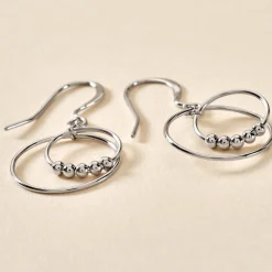 Marc Orian Pendantes|Boucles D'Oreilles Argent > Boucles D'oreilles Pendantes Siara Argent Blanc