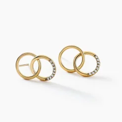 Marc Orian Pendantes|Bijoux Zirconium > Boucles D'oreilles Pendantes Acier Doré Oxydes De Zirconium