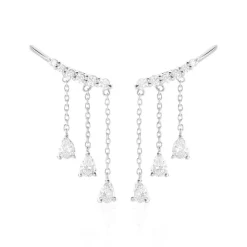Marc Orian Pendantes|Bijoux Zirconium > Boucles D'oreilles Pendantes Rilla Argent Blanc Oxyde De Zirconium