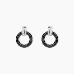 Marc Orian Pendantes|Boucles D'Oreilles Argent > Boucles D'oreilles Pendantes Bertillianne Argent Céramique Et Oxyde