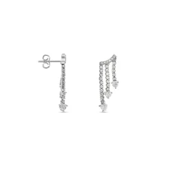 Marc Orian Pendantes|Bijoux Zirconium > Boucles D'oreilles Pendantes Isalis Argent Blanc Oxyde De Zirconium