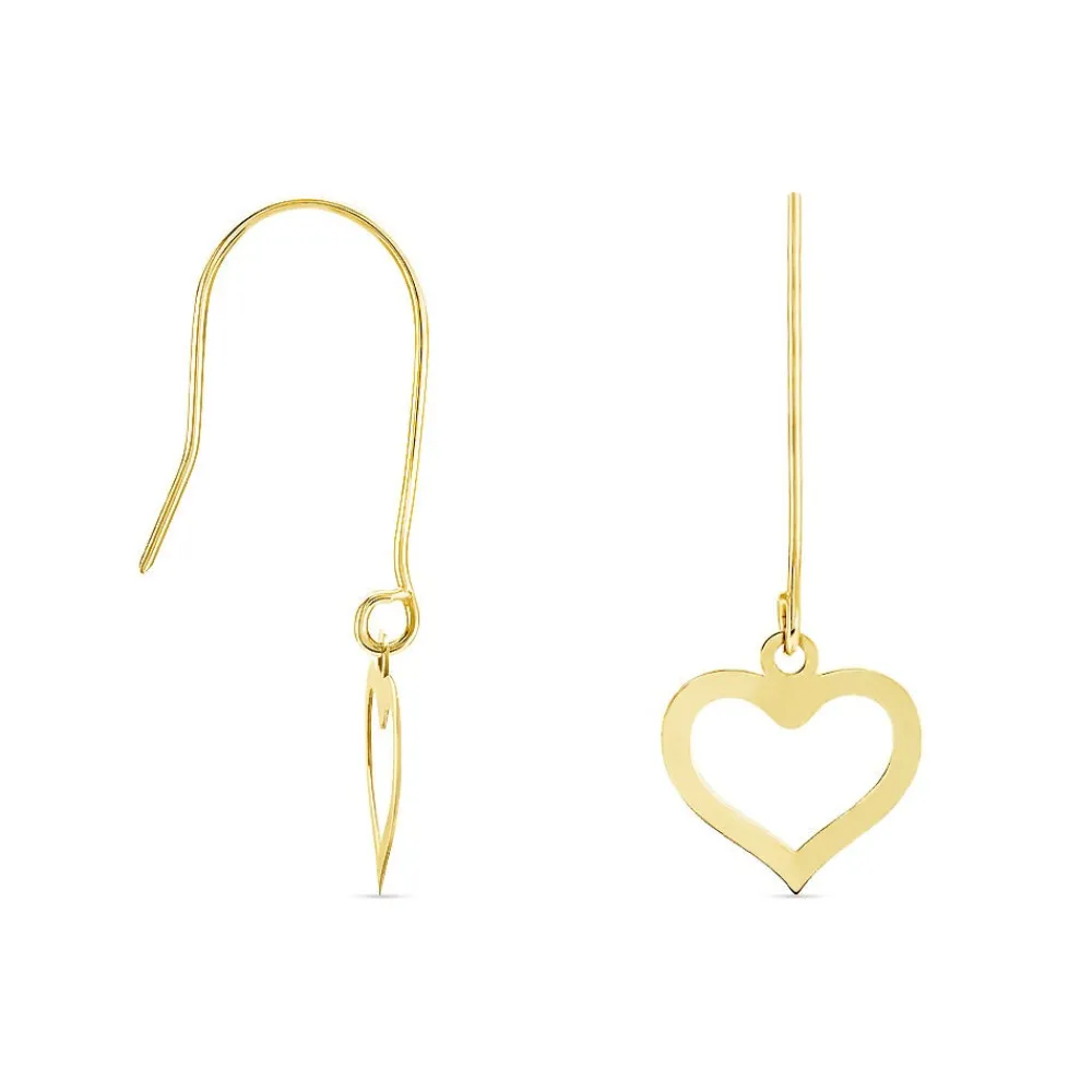 Marc Orian Pendantes|Boucles D'Oreilles Cœur > Boucles D'oreilles Pendantes Or Jaune