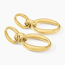 Boucles D'oreilles Pendantes Zeilah Acier Jaune