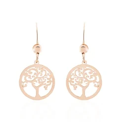 Boucles D'oreilles Pendantes Marijan Argent Rose