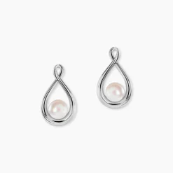 Boucles D'oreilles Pendantes Layanne Argent Blanc Perle De Culture