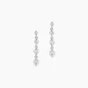 Boucles D'oreilles Pendantes Odyssee Argent Blanc Oxyde De Zirconium