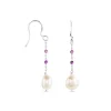 Boucles D'oreilles Pendantes Kerri Argent Blanc Perle De Culture