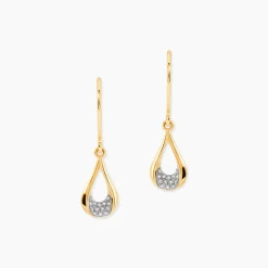 Boucles D'Oreilles Pendantes Ephraim Or Jaune Diamant