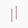 Boucles D'Oreilles Pendantes Lexane Argent Rose Oxyde De Zirconium
