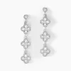 Boucles D'oreilles Pendantes Emmie Argent Blanc Oxyde De Zirconium