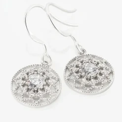 Boucles D'oreilles Pendantes Cassandria Argent Oxyde De Zirconium